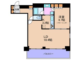 リバ－サイドタワ－中之島の物件間取画像